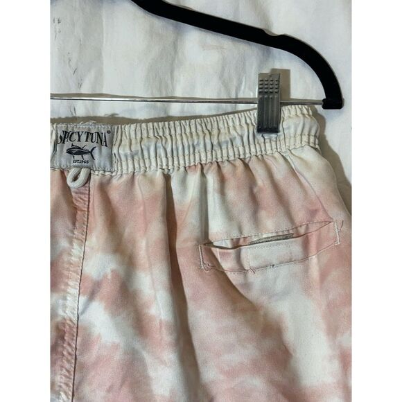 Spicy Tuna‎ Mens XL Pink Tie Dye Swim Trunks Bathing Suit AA14 - Picture 5 of 5
